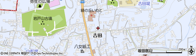 福岡県八女市吉田周辺の地図
