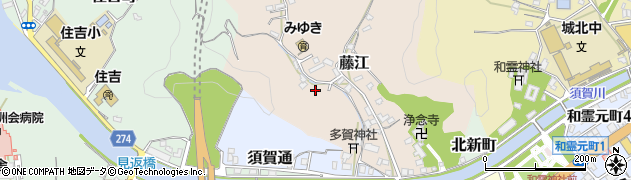愛媛県宇和島市藤江周辺の地図