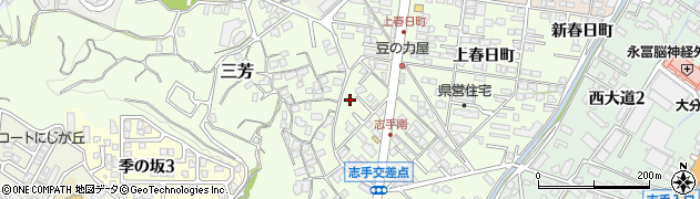 大分県大分市三芳2周辺の地図