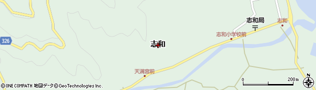 高知県高岡郡四万十町志和周辺の地図