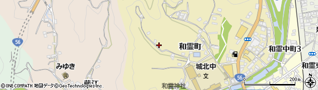 愛媛県宇和島市和霊町周辺の地図