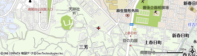大分県大分市三芳5周辺の地図