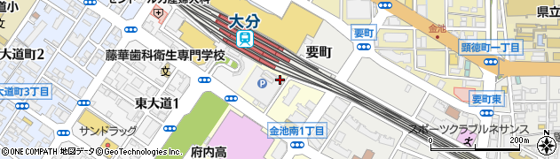 駅レンタカー大分営業所周辺の地図