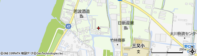 福岡県大川市鐘ケ江666周辺の地図