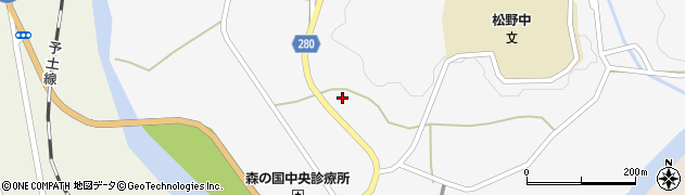愛媛県北宇和郡松野町延野々1809周辺の地図