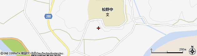 愛媛県北宇和郡松野町延野々1896周辺の地図