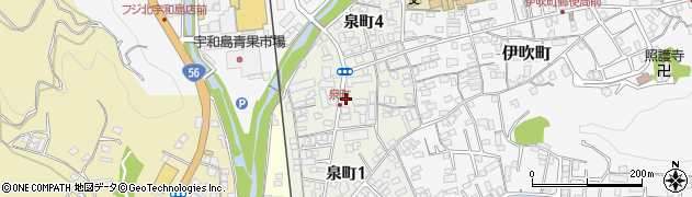 愛媛県宇和島市泉町周辺の地図