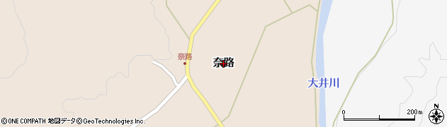 高知県四万十町（高岡郡）奈路周辺の地図