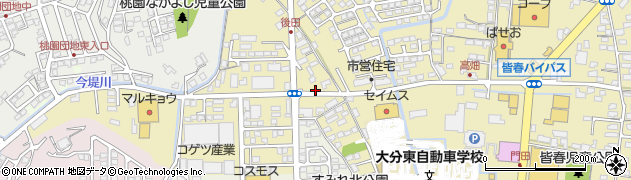 後田周辺の地図