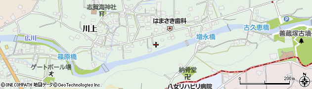 福岡県八女郡広川町川上599周辺の地図