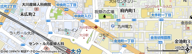 大分駅前周辺の地図