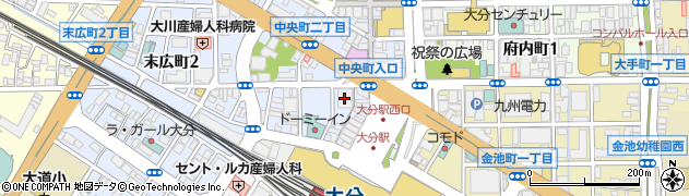 株式会社商工組合中央金庫大分支店周辺の地図