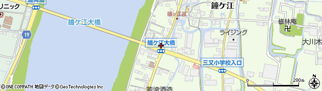 福岡県大川市鐘ケ江41周辺の地図