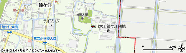 福岡県大川市鐘ケ江周辺の地図