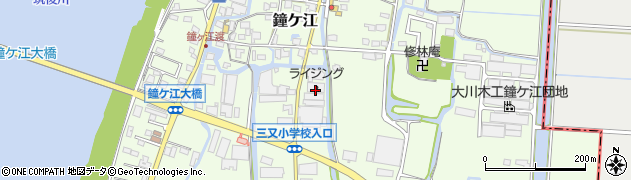 福岡県大川市鐘ケ江679周辺の地図