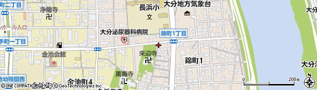 大分錦町郵便局 ＡＴＭ周辺の地図