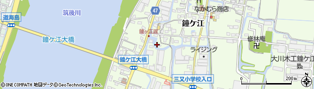 福岡県大川市鐘ケ江467周辺の地図