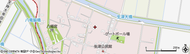 福岡県久留米市三潴町生岩周辺の地図