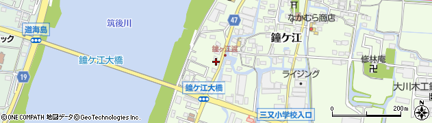 福岡県大川市鐘ケ江29周辺の地図