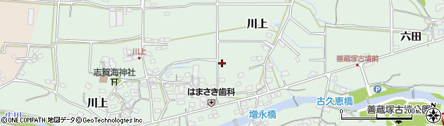 福岡県八女郡広川町川上周辺の地図