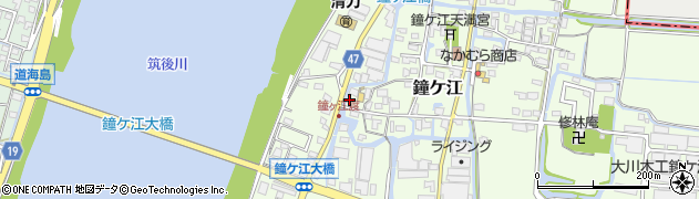 福岡県大川市鐘ケ江433周辺の地図