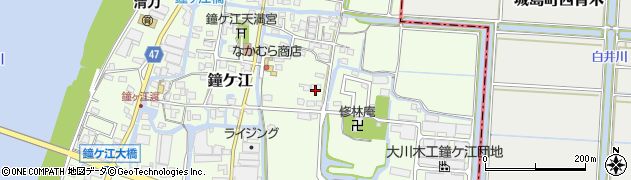 福岡県大川市鐘ケ江207周辺の地図