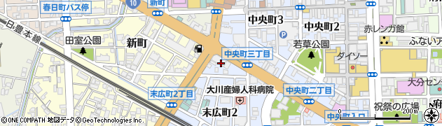 株式会社伊予銀行　大分支店周辺の地図
