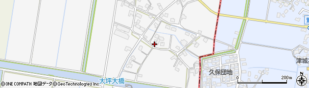 福岡県久留米市三潴町西牟田2168周辺の地図