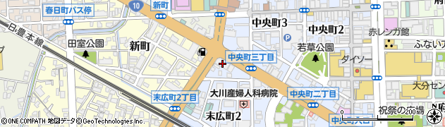 伊予銀行大分支店周辺の地図