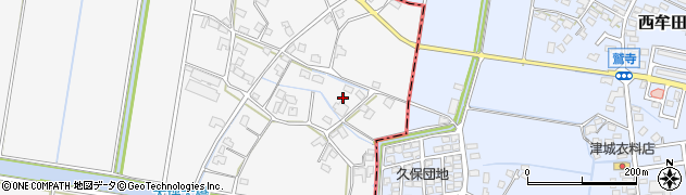 福岡県久留米市三潴町西牟田2149周辺の地図