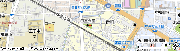 田室公園周辺の地図