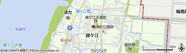 福岡県大川市鐘ケ江402周辺の地図