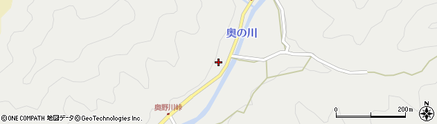 愛媛県北宇和郡松野町奥野川465周辺の地図