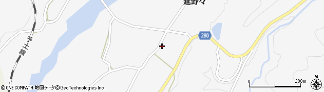 愛媛県北宇和郡松野町延野々954周辺の地図