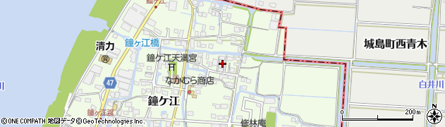 福岡県大川市鐘ケ江176周辺の地図