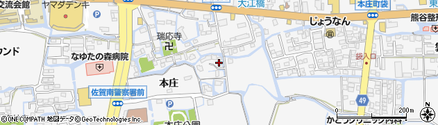 佐賀県佐賀市本庄町本庄38周辺の地図
