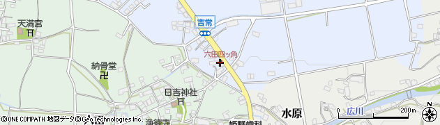 六田四ッ角周辺の地図