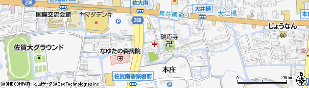 佐賀県佐賀市本庄町本庄180周辺の地図