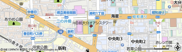 ホテル日航大分オアシスタワー　日本料理・折鶴周辺の地図