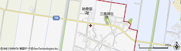 福岡県久留米市三潴町西牟田2182周辺の地図