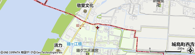 福岡県大川市鐘ケ江89周辺の地図