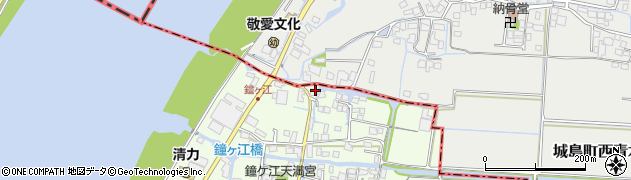 福岡県大川市鐘ケ江70周辺の地図