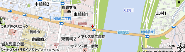 大分県大分市東鶴崎周辺の地図