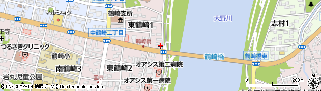 大分県大分市東鶴崎周辺の地図