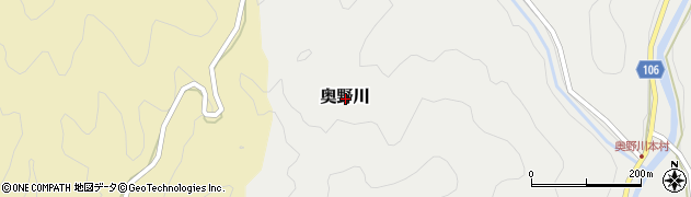愛媛県北宇和郡松野町奥野川周辺の地図