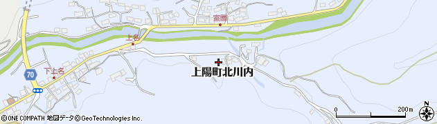福岡県八女市上陽町北川内周辺の地図