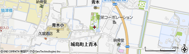 福岡県久留米市城島町上青木周辺の地図