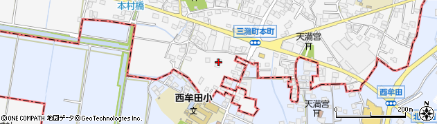 福岡県久留米市三潴町西牟田1662周辺の地図