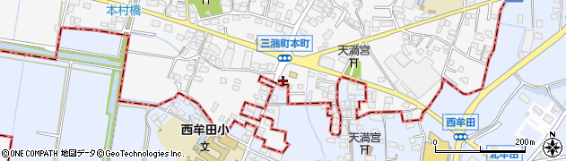 福岡県久留米市三潴町西牟田4489周辺の地図