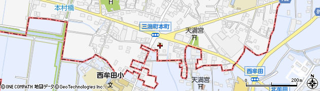 デイリーヤマザキ三潴本町店周辺の地図